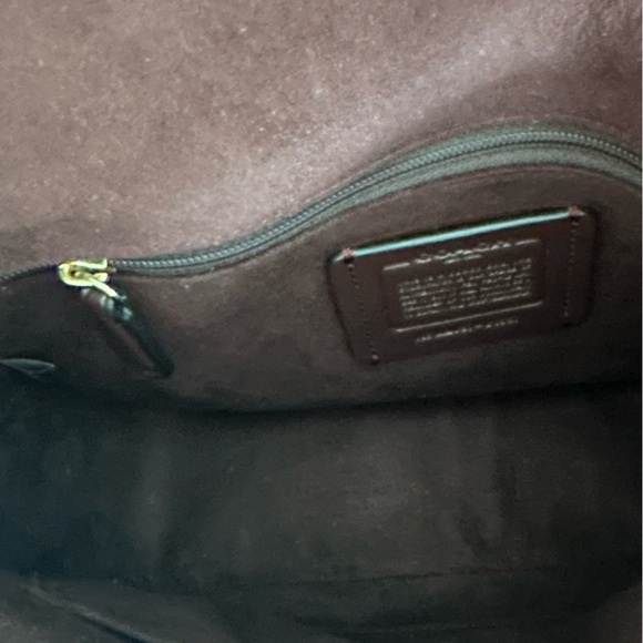 Coach Black Leather Handbag w/ strap. - Picture 3 of 12